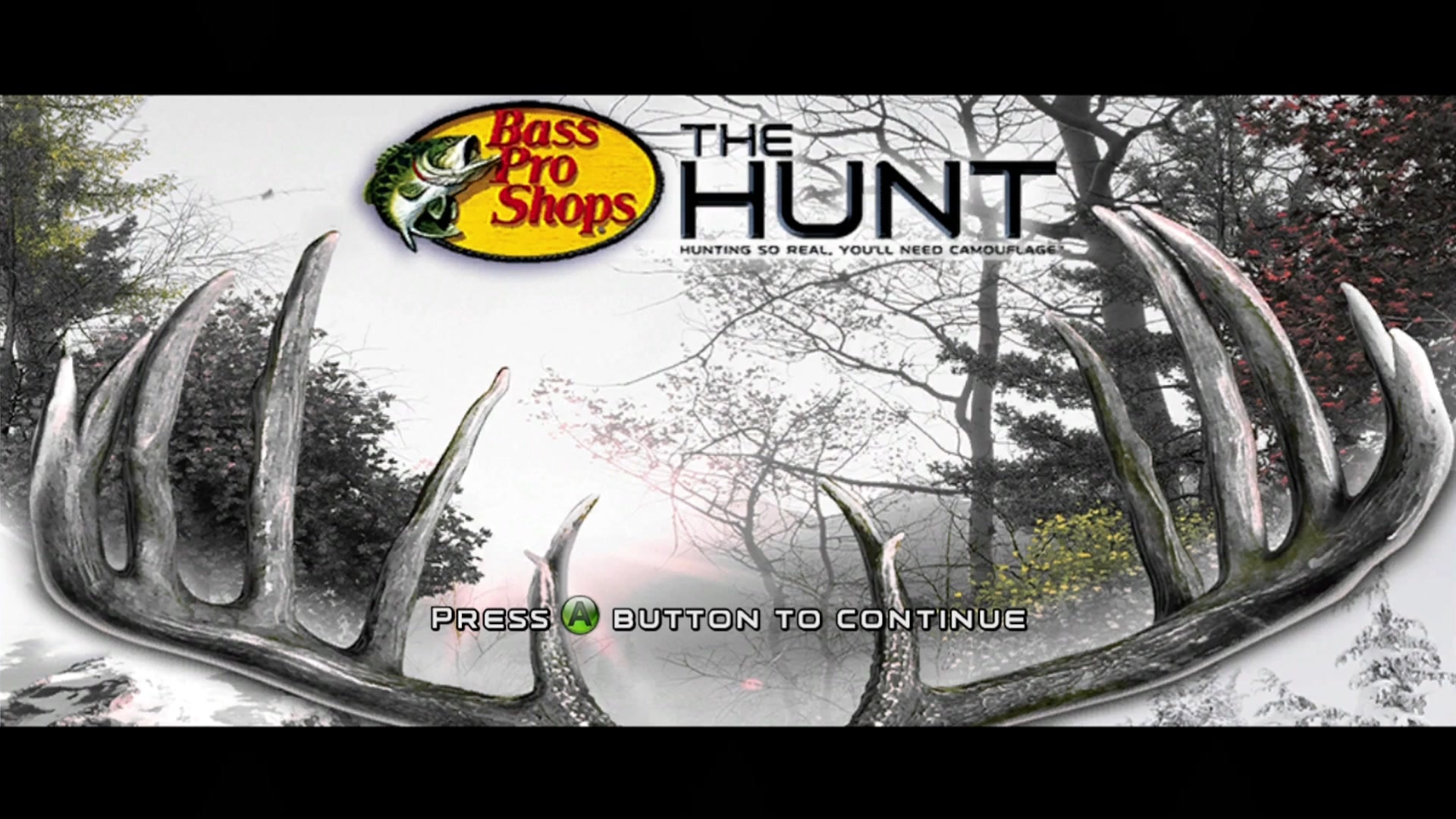 Bass Pro Shops: The Hunt title screen for Xbox 360